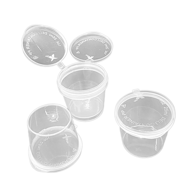 Tazza di salsa a cerniera di plastica pp